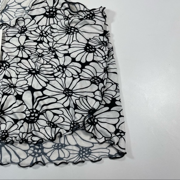 NWT Anthropologie black floral motifs crop tank size XS - Picture 4 of 6